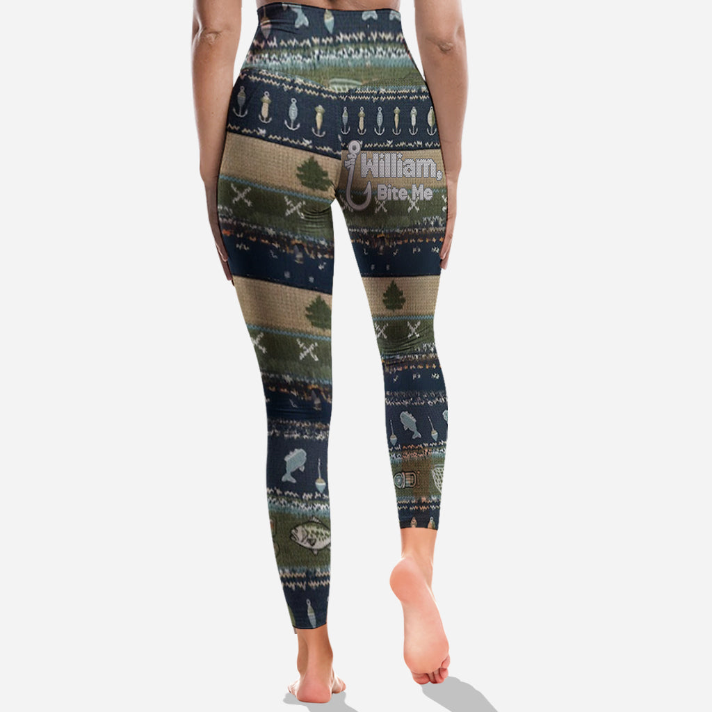 Bite Me - Personalized Fishing Leggings