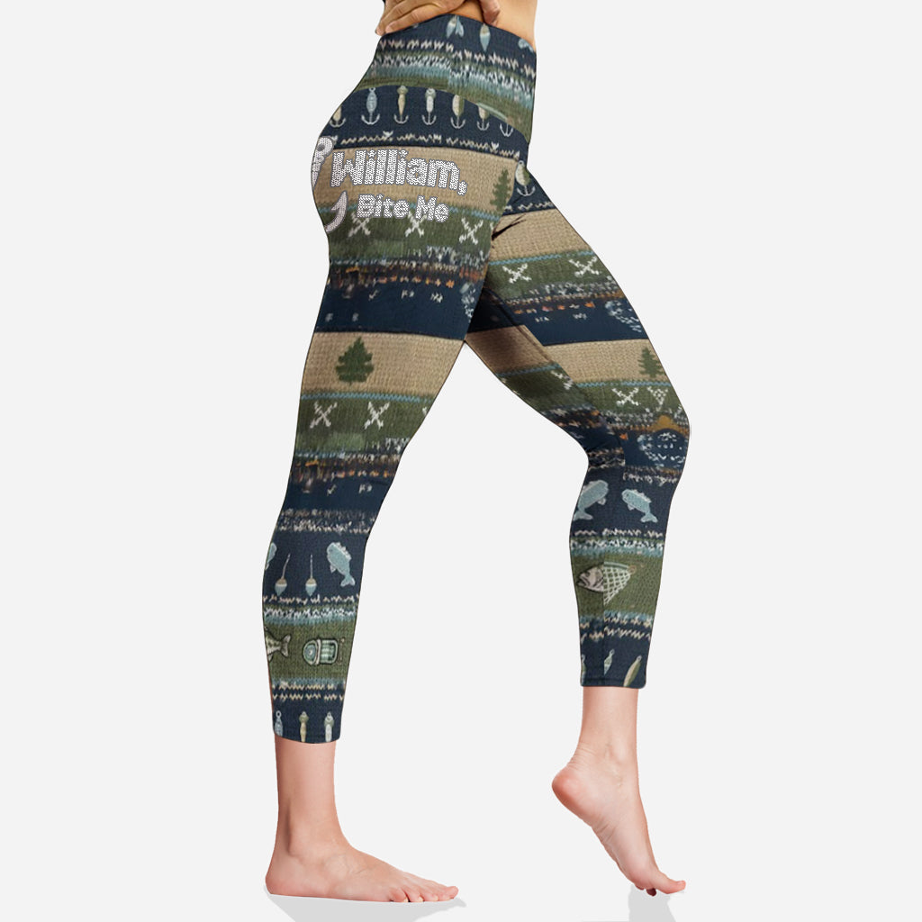 Bite Me - Personalized Fishing Leggings