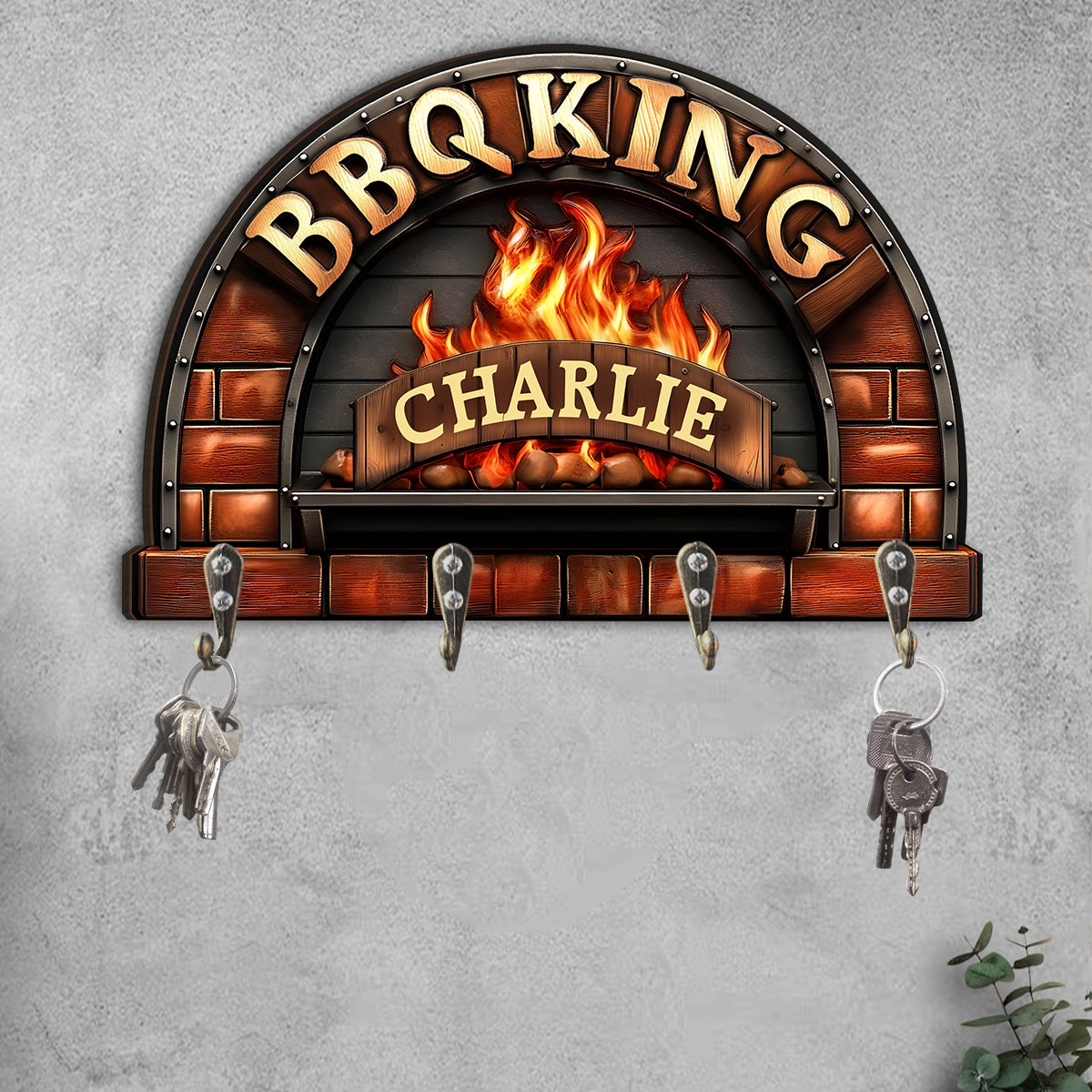 BBQ King - Personalized Grilling Custom Shaped Tool Rack