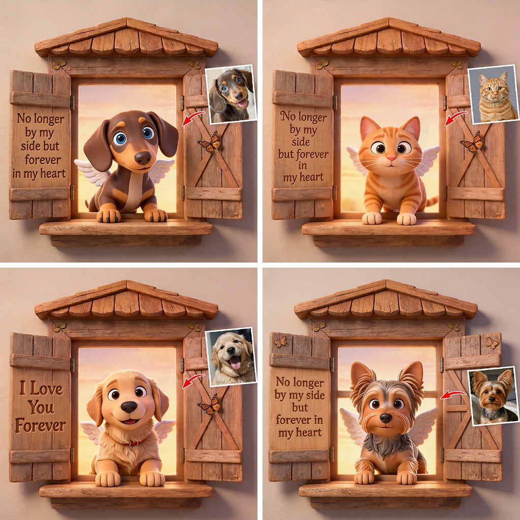 Benutzerdefiniertes Foto - Personalisierte Hundeschild aus Holz