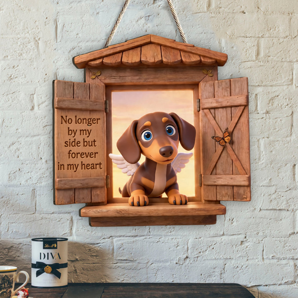 Benutzerdefiniertes Foto - Personalisierte Hundeschild aus Holz