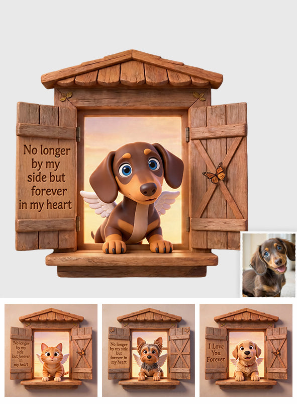 Benutzerdefiniertes Foto - Personalisierte Hundeschild aus Holz