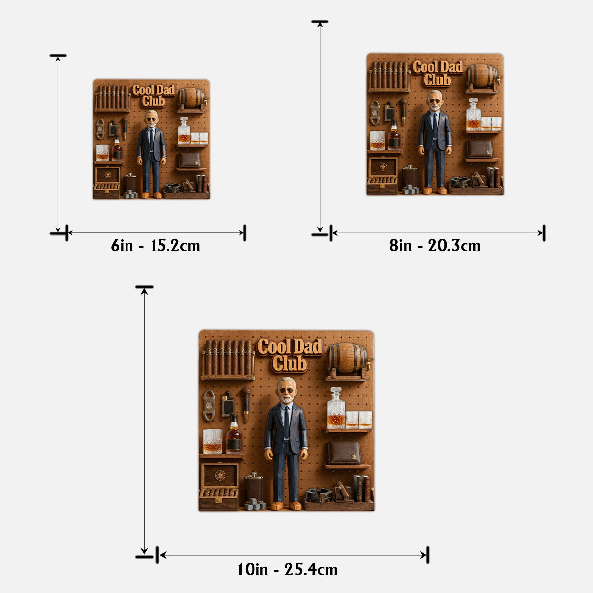 Amateurs de Whisky & Cigares - Plaque en Bois Personnalisée à 2 Couches