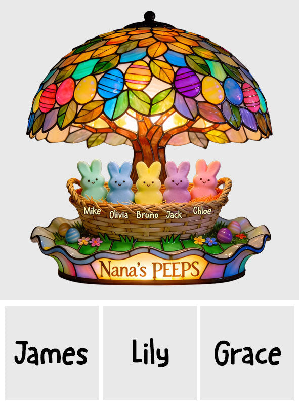 Nana's Peeps Gift For Mom, Grandma - Personalized Grandma Acrylic LED Night Light