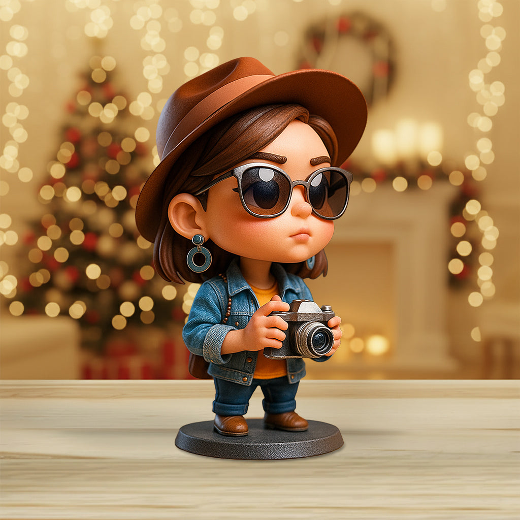 Exaggerated Proportions Cartoon Style - Personalized Travelling Custom Shaped Acrylic Plaque