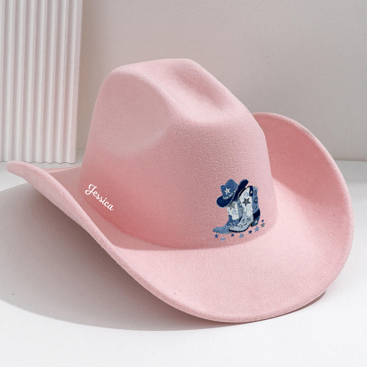 Cowgirl Boots - Personalized Cowgirl Wide Brim Cowboy Hat