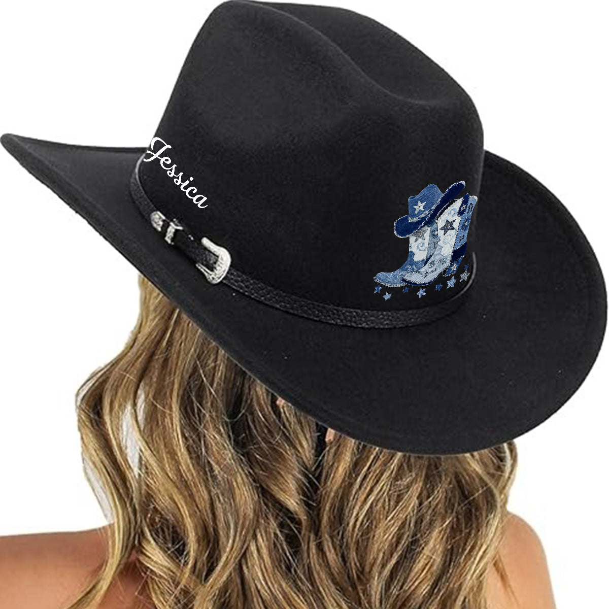 Cowgirl Boots - Personalized Cowgirl Wide Brim Cowboy Hat