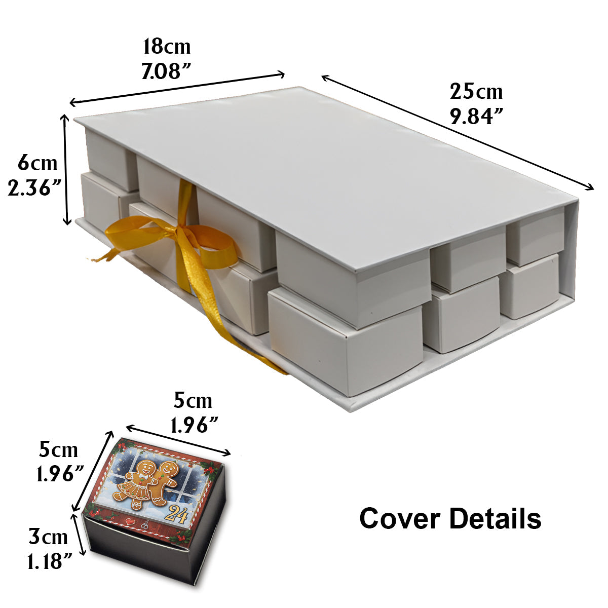 I Love You - Personalized Couple Folded Advent Calendar With Ornaments
