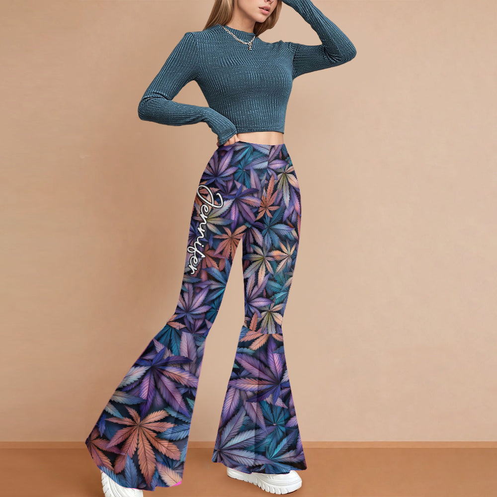 Magical Leaf - Personalized Weed Flare Leggings
