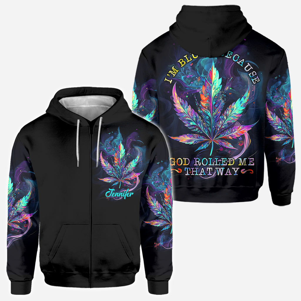 Gott hat mich so erschaffen – personalisiertes „Weed All Over“-Shirt