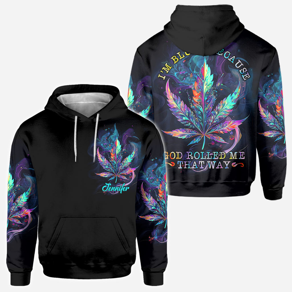 Gott hat mich so erschaffen – personalisiertes „Weed All Over“-Shirt