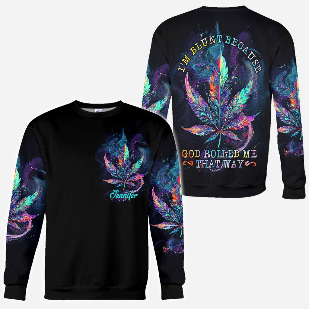 Gott hat mich so erschaffen – personalisiertes „Weed All Over“-Shirt