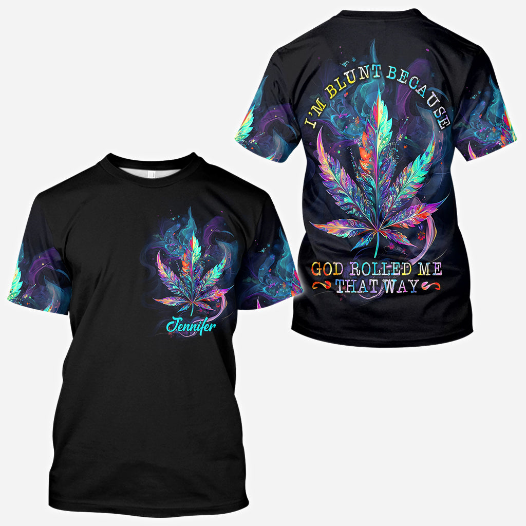Gott hat mich so erschaffen – personalisiertes „Weed All Over“-Shirt