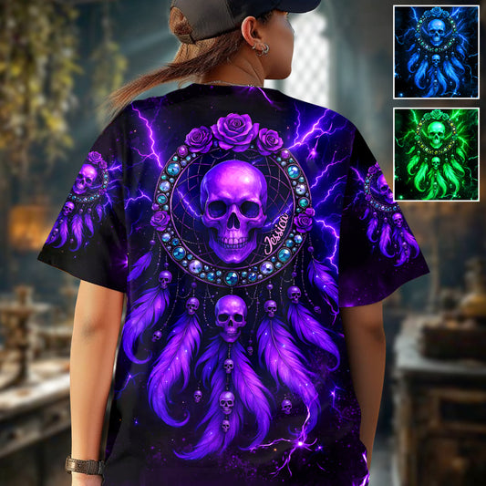 Beautiful Skull - Personalized Skull All Over Shirt