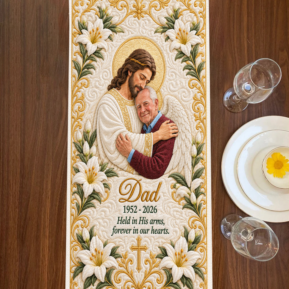 Christmas In Heaven - Personalized Memorial Table Runner