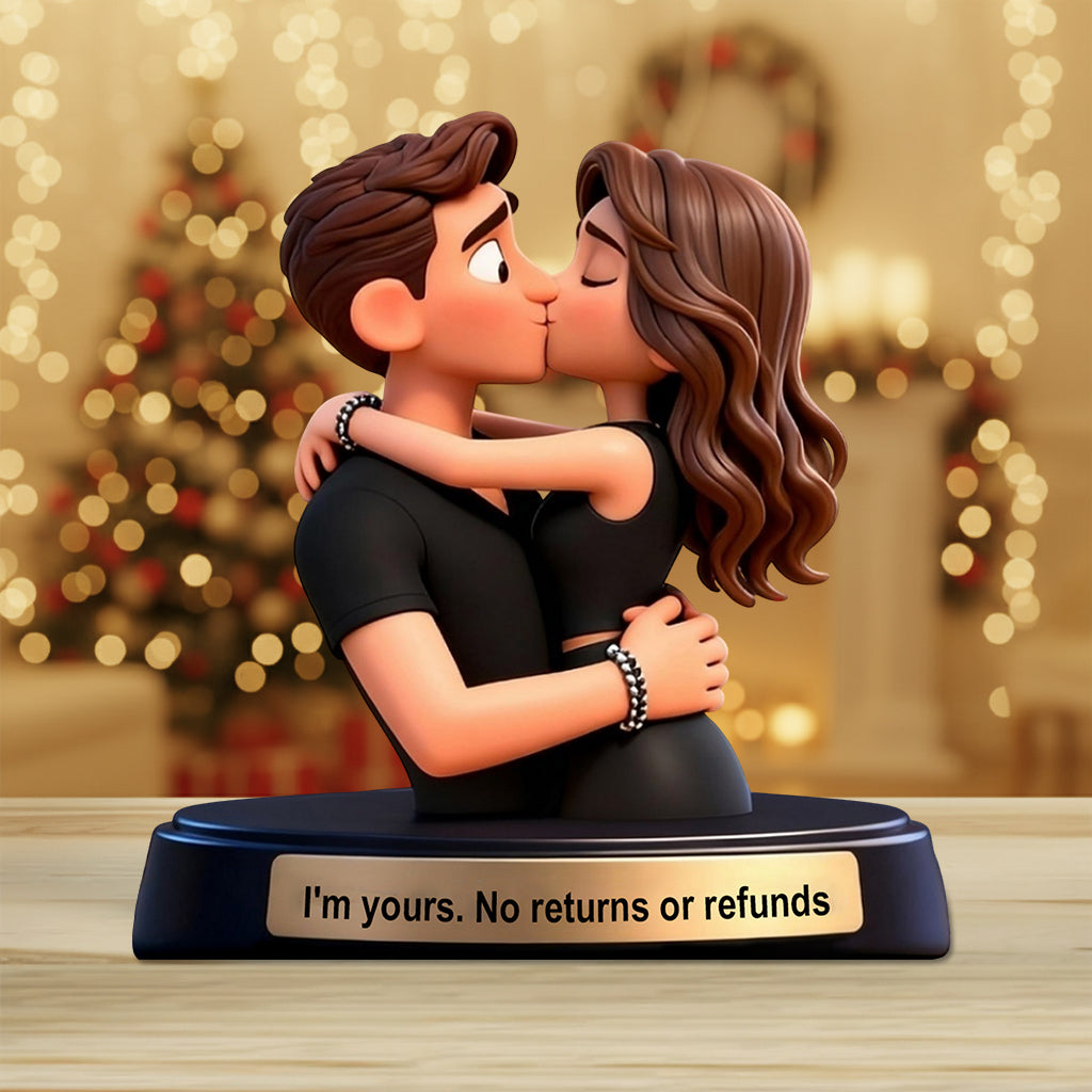 No Returns Or Refunds - Personalized Couple Custom Shaped Acrylic Plaque