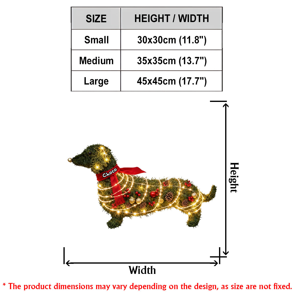 Dachshund Dog Wreath - Personalized Dog LED Light Acrylic Sign