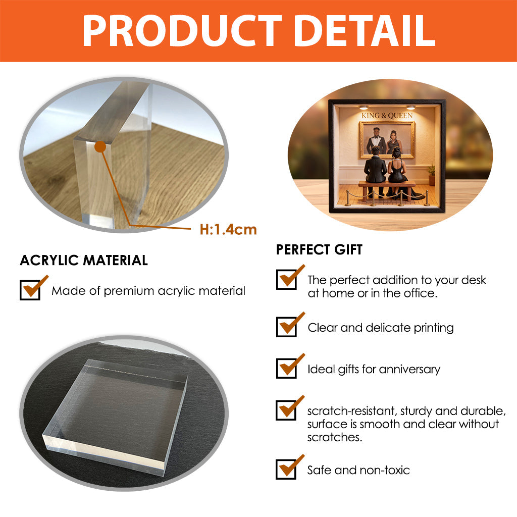 Unser Moment – ​​Personalisierte Acrylplakette in individueller Form für Paare