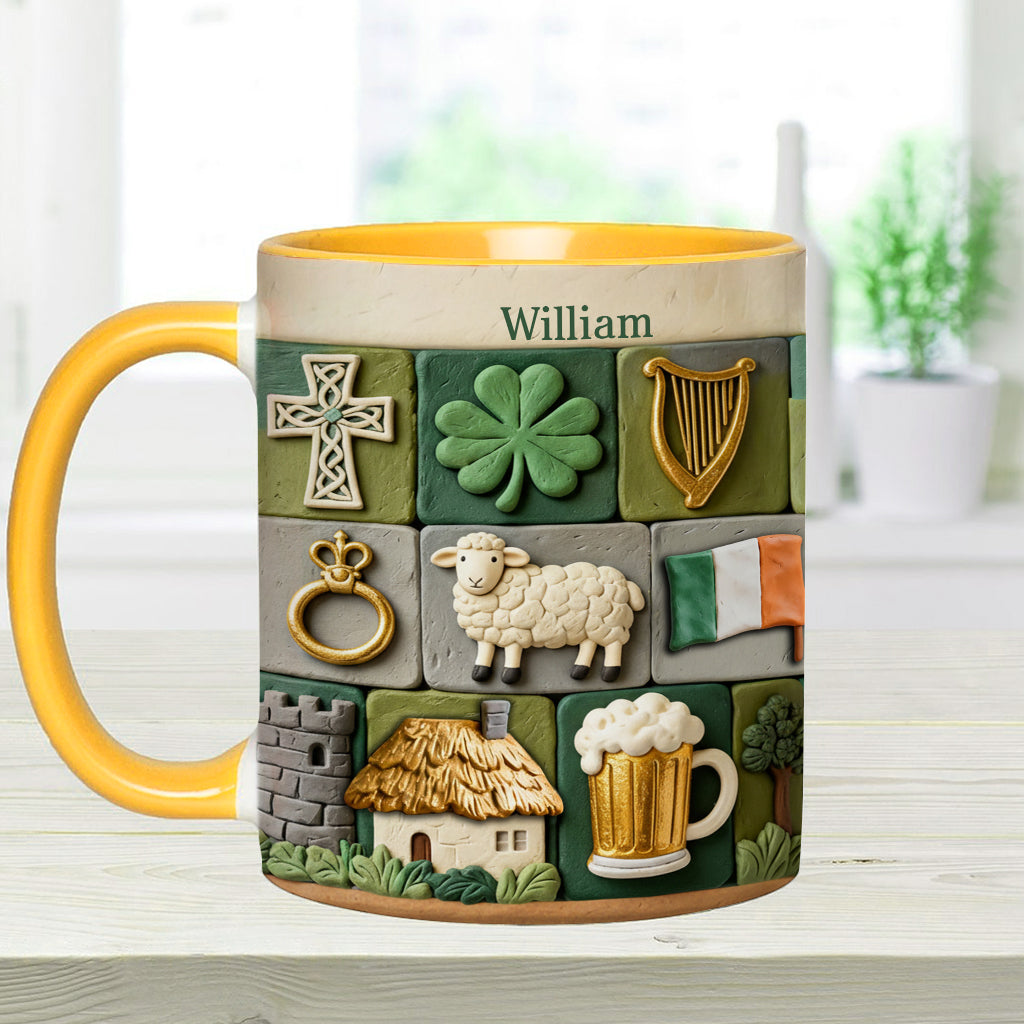 Héritage irlandais - Mug et sous-verre personnalisés avec accent irlandais