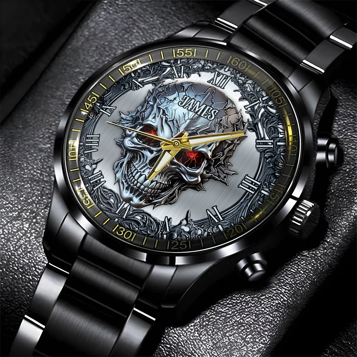 SkullTime - Montre-bracelet personnalisée en forme de crâne