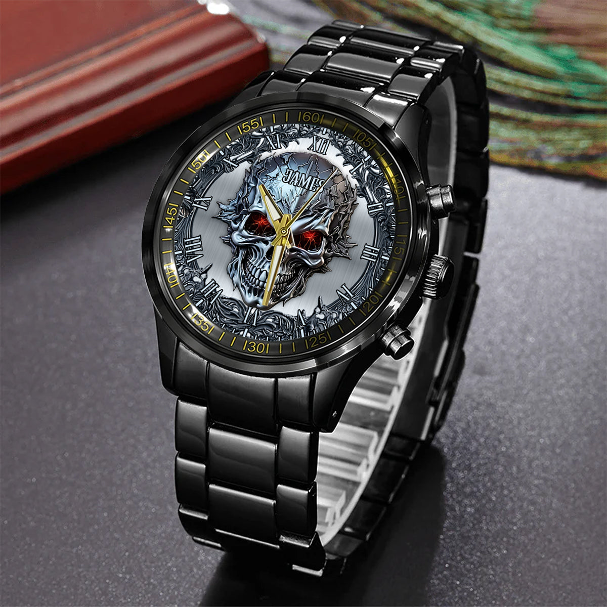 SkullTime - Montre-bracelet personnalisée en forme de crâne