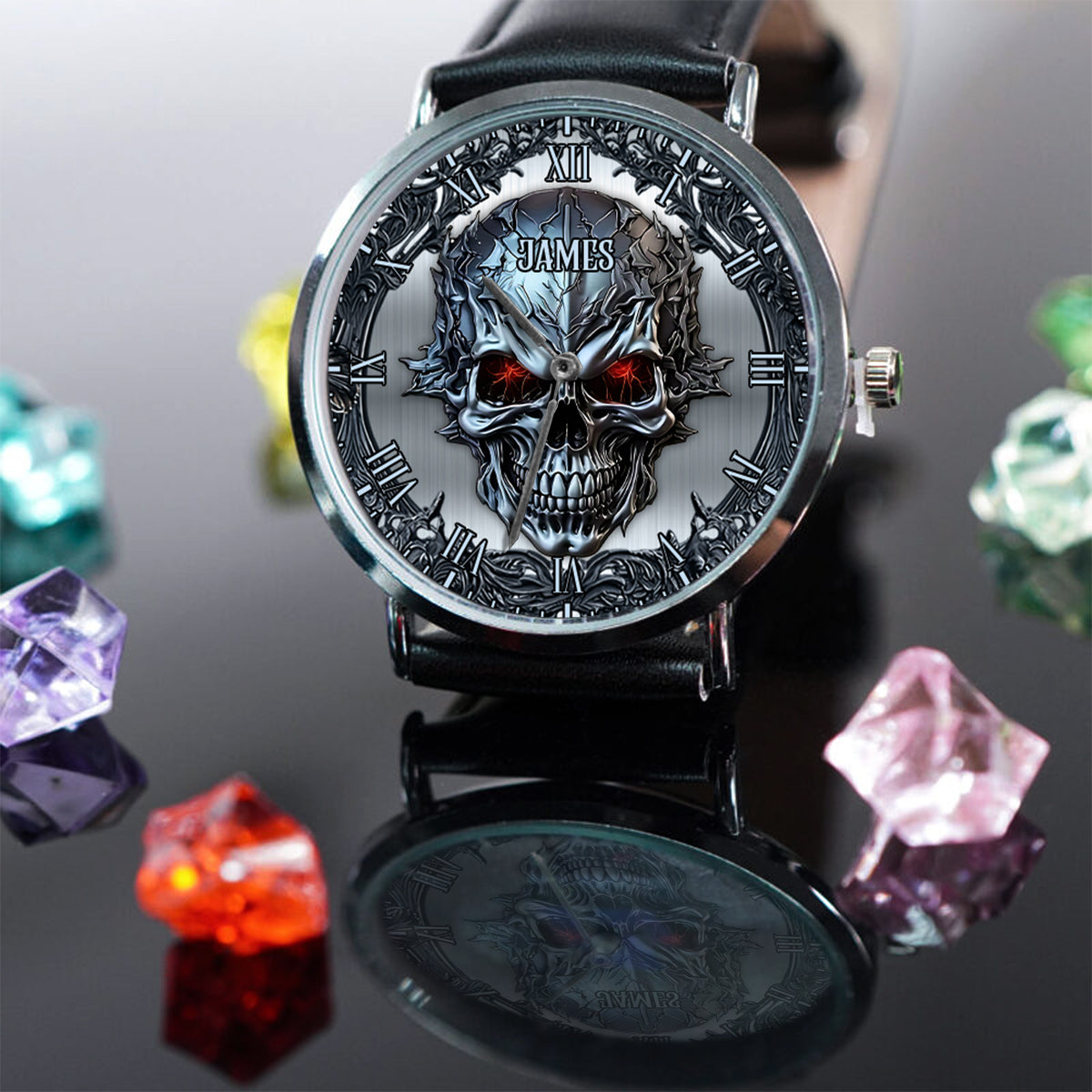 SkullTime - Montre-bracelet personnalisée en forme de crâne