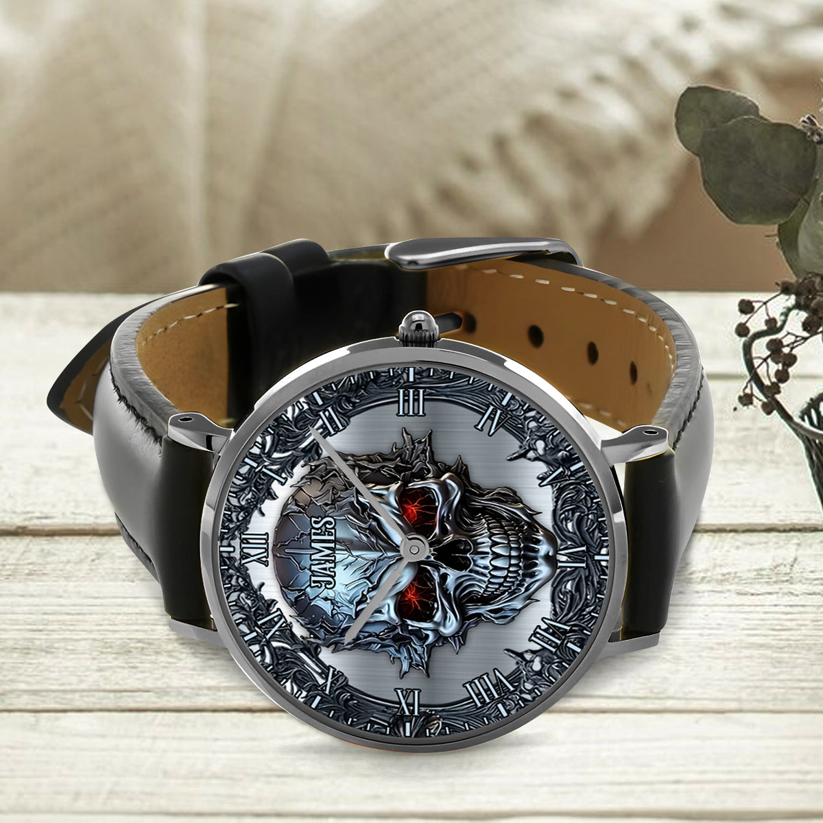 SkullTime - Montre-bracelet personnalisée en forme de crâne