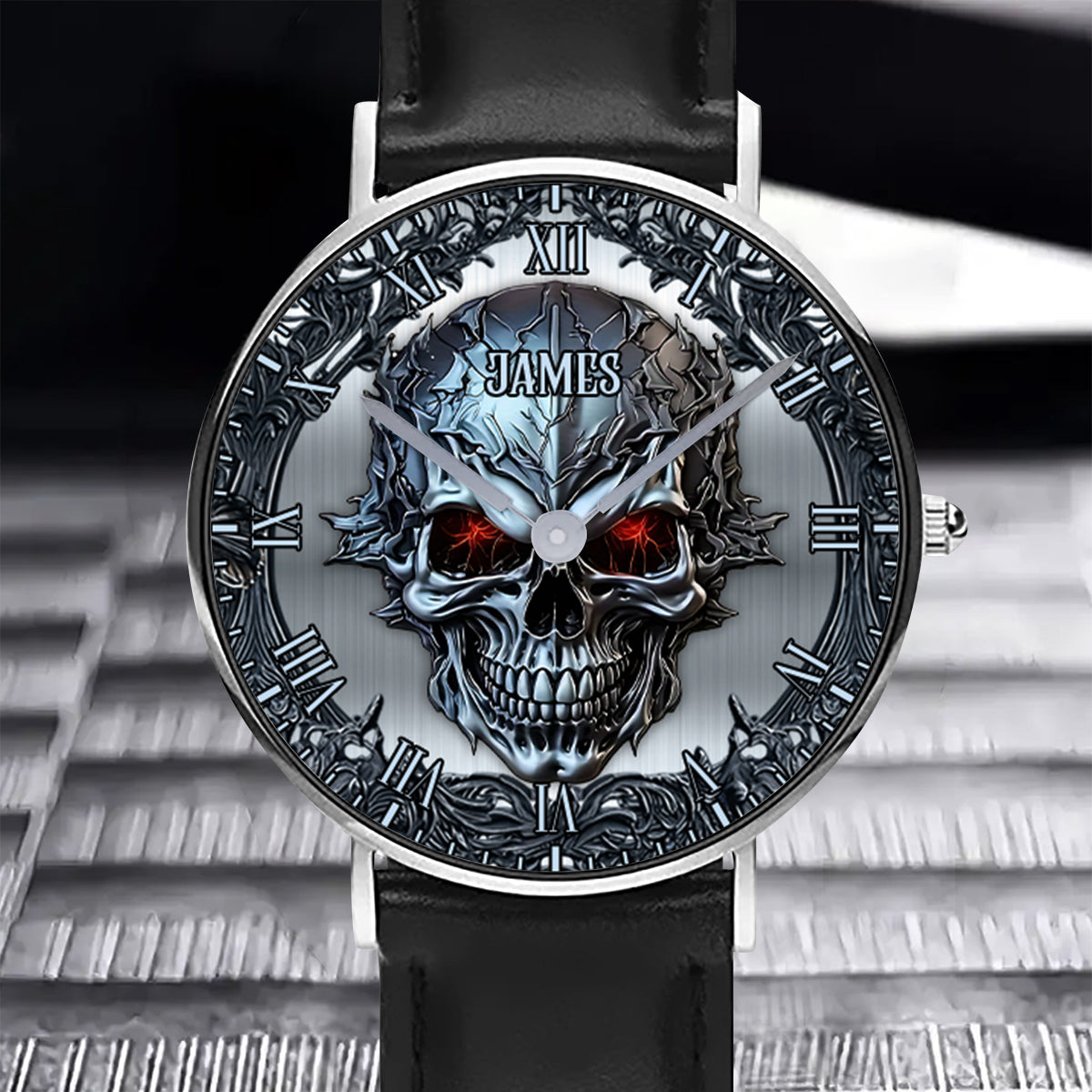SkullTime - Montre-bracelet personnalisée en forme de crâne
