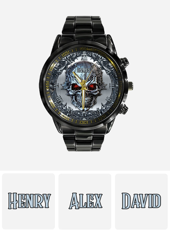 SkullTime - Montre-bracelet personnalisée en forme de crâne