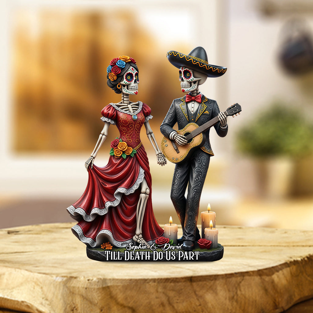 Till Dead Do Us Part - Personalized Couple Custom Shaped Acrylic Plaque