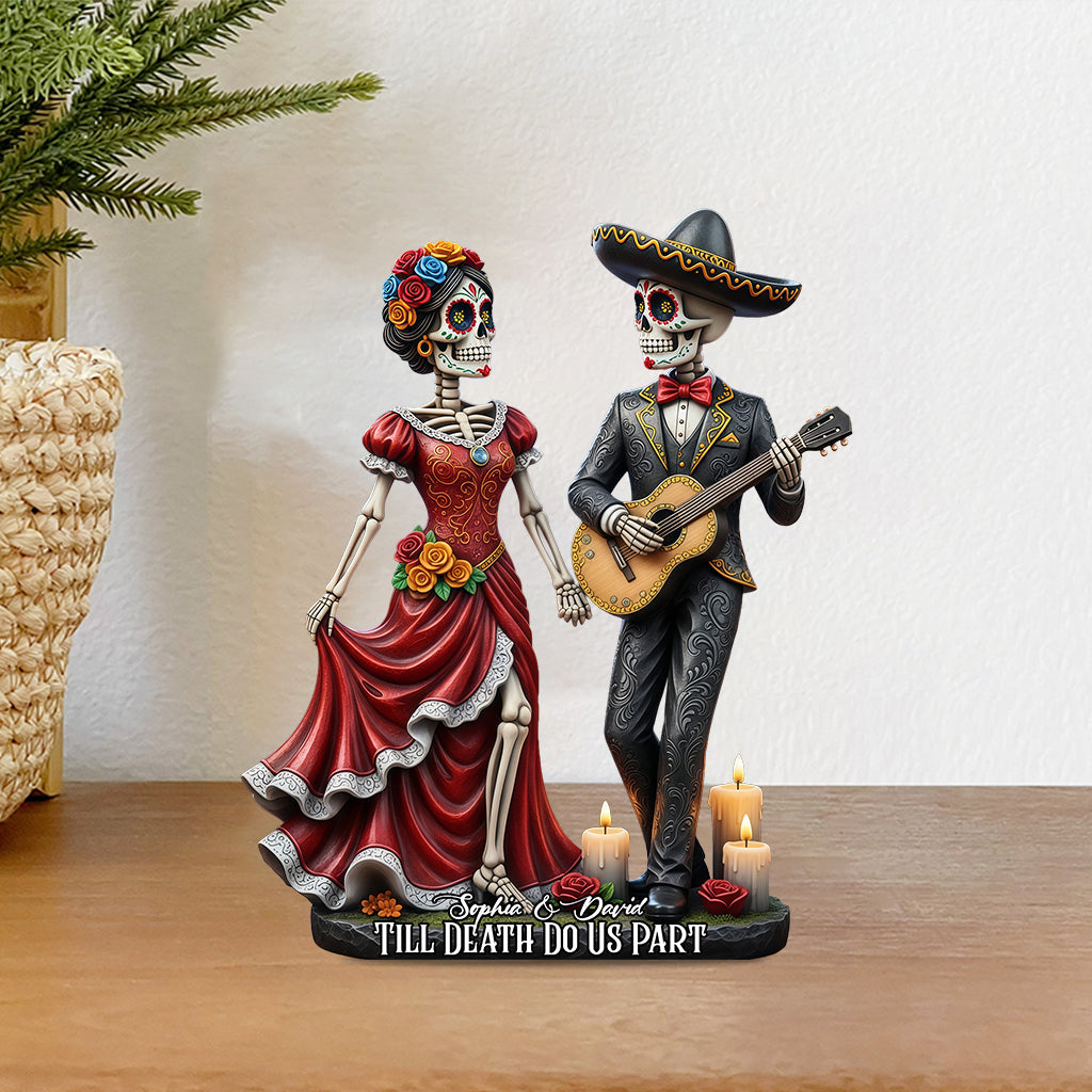 Till Dead Do Us Part - Personalized Couple Custom Shaped Acrylic Plaque
