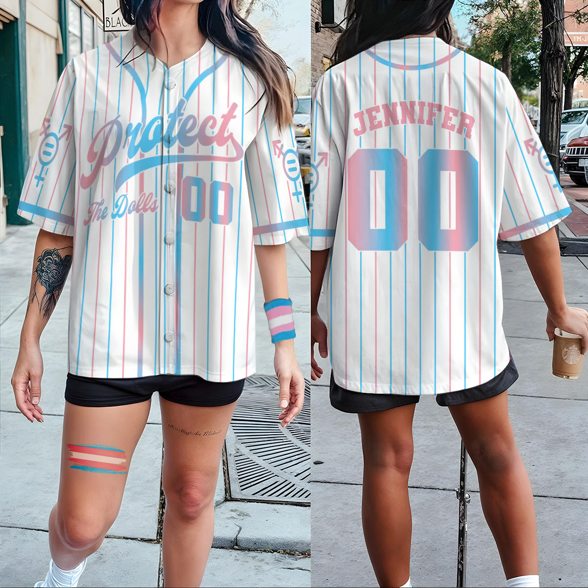 Protect The Dolls – Personalisiertes Baseballtrikot zur Unterstützung der LGBTQ+-Community
