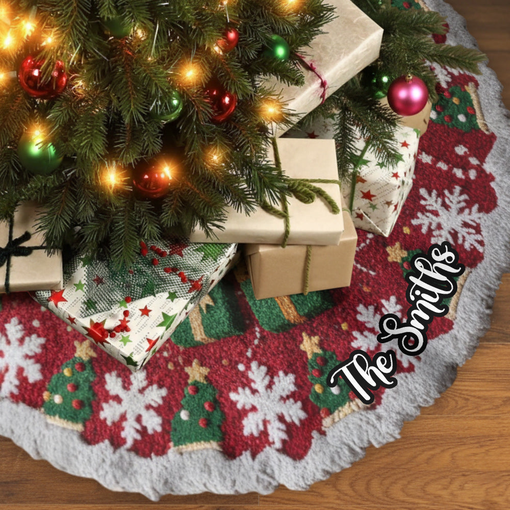 Christmas Gifts - Personalized Family Shaped Tree Skirt