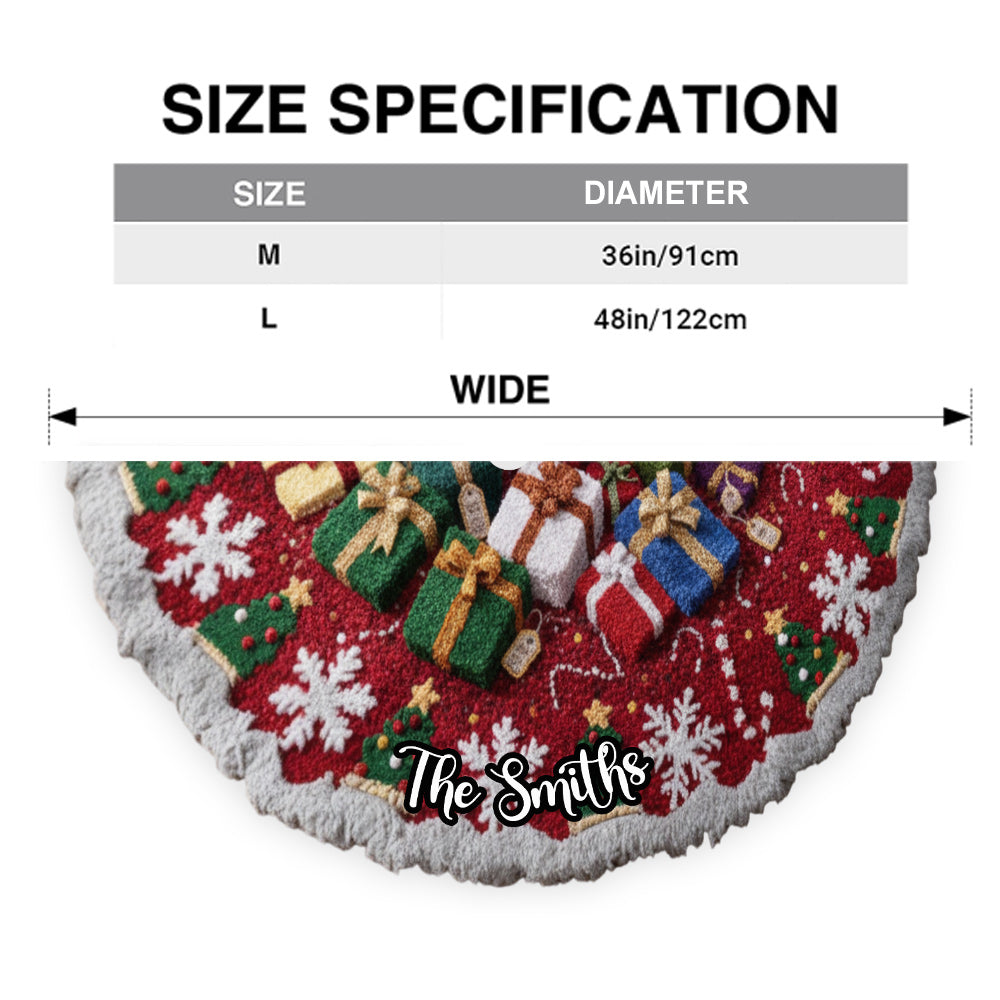 Christmas Gifts - Personalized Family Shaped Tree Skirt