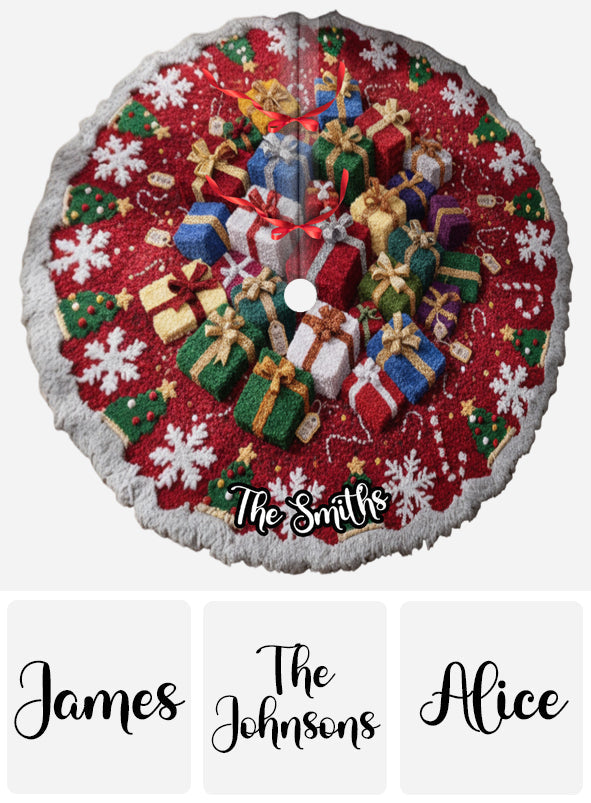 Christmas Gifts - Personalized Family Shaped Tree Skirt