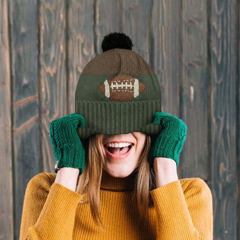 Touchdown Style - Personalized Football Beanie Hat