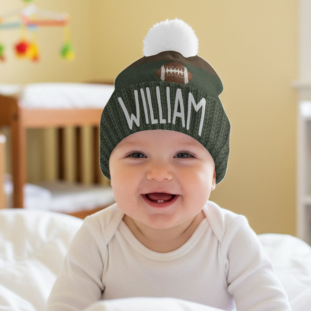 Touchdown Style - Personalized Football Beanie Hat