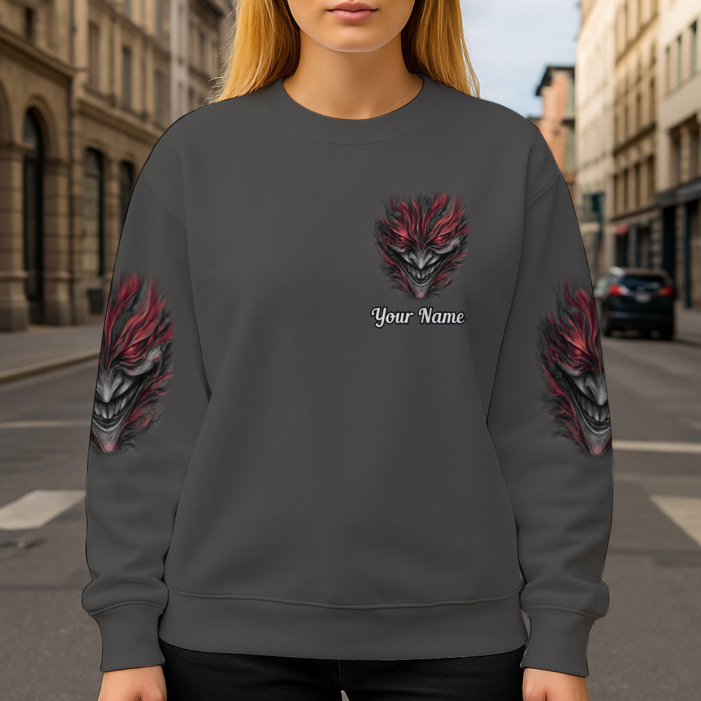 I'm Never Alone - Personalized Skull All Over Shirt