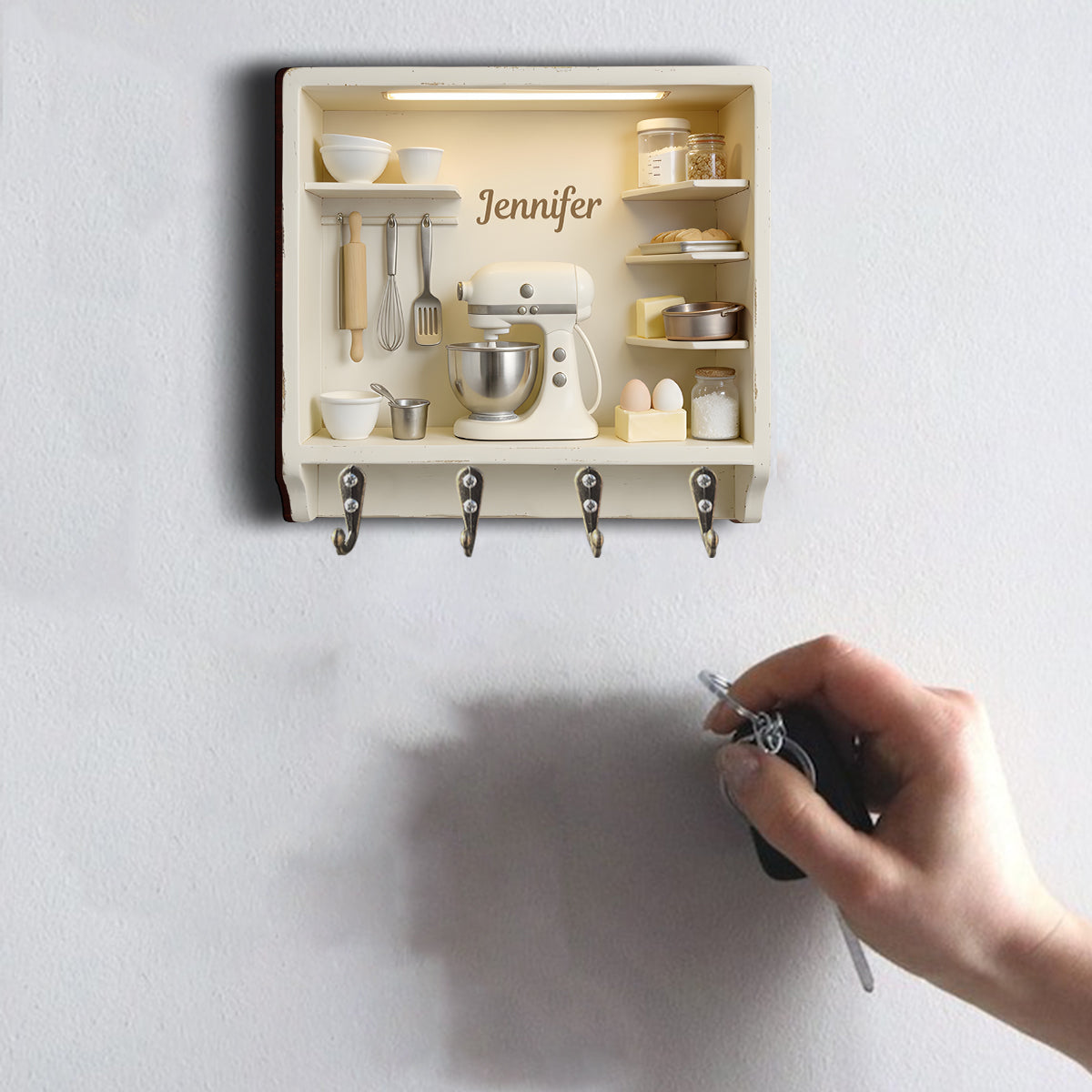 Love Baking – Personalisiertes, individuell geformtes Hängeregal für Backwaren