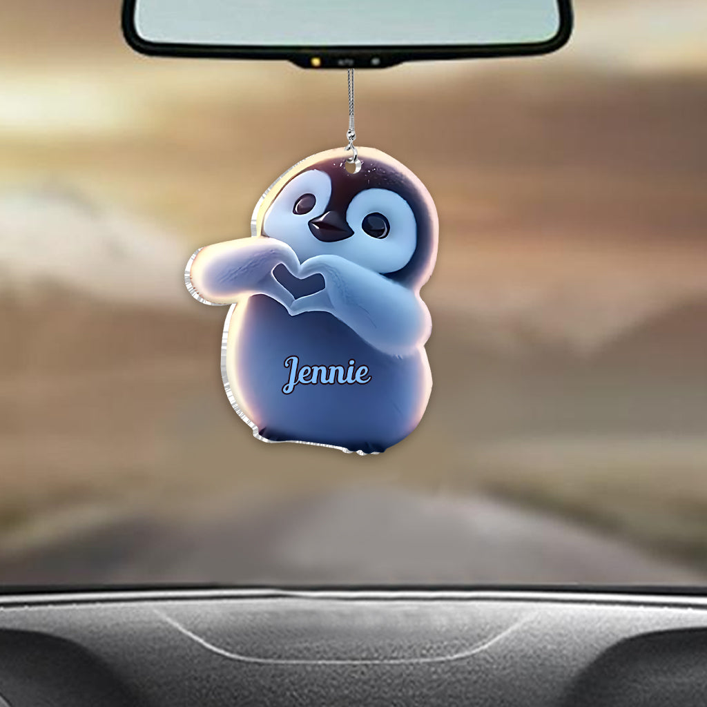 Just A Girl Who Loves Penguins - Personalized Penguin Lover Car Ornament