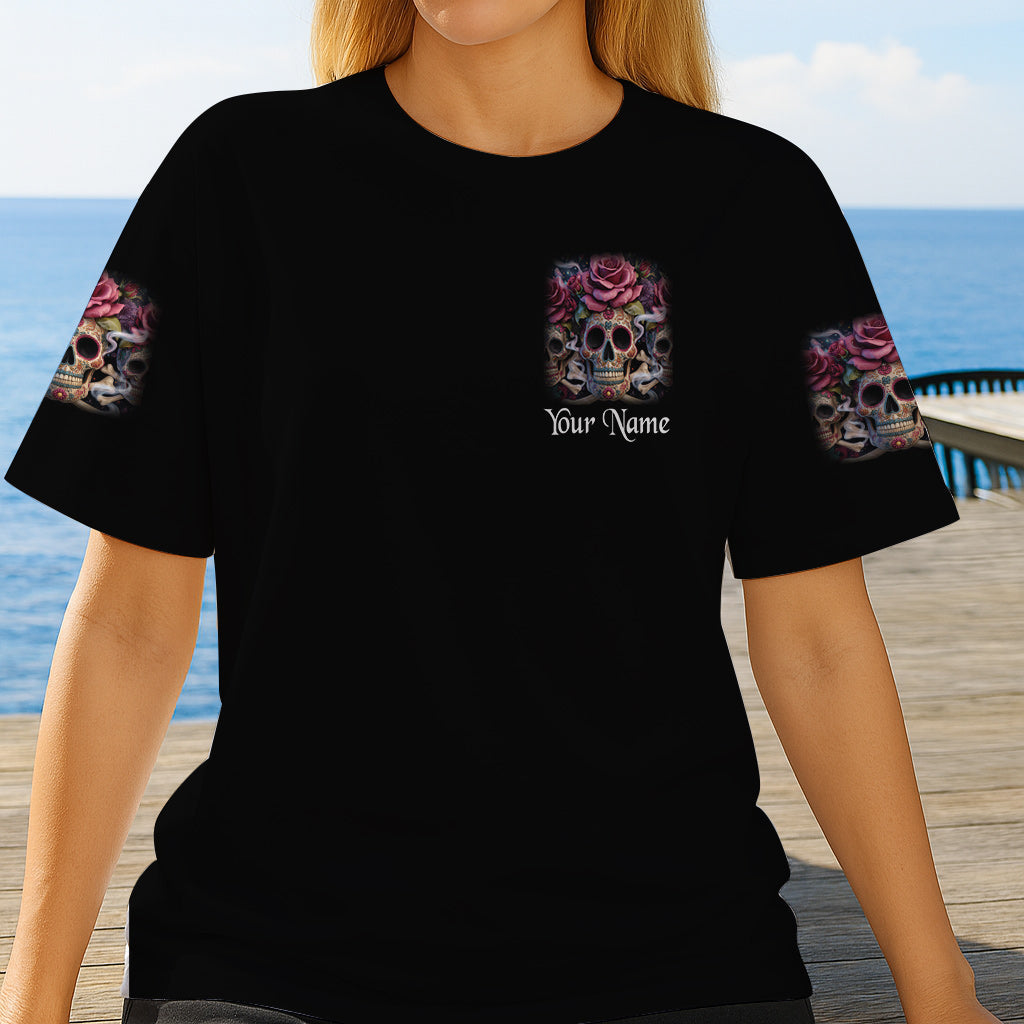The Good Girl In Me - Personalized Skull All Over Shirt