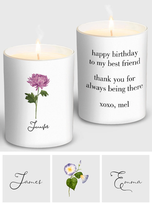 Happy Birthday - Personalized Birthday Candle With Wooden Lid