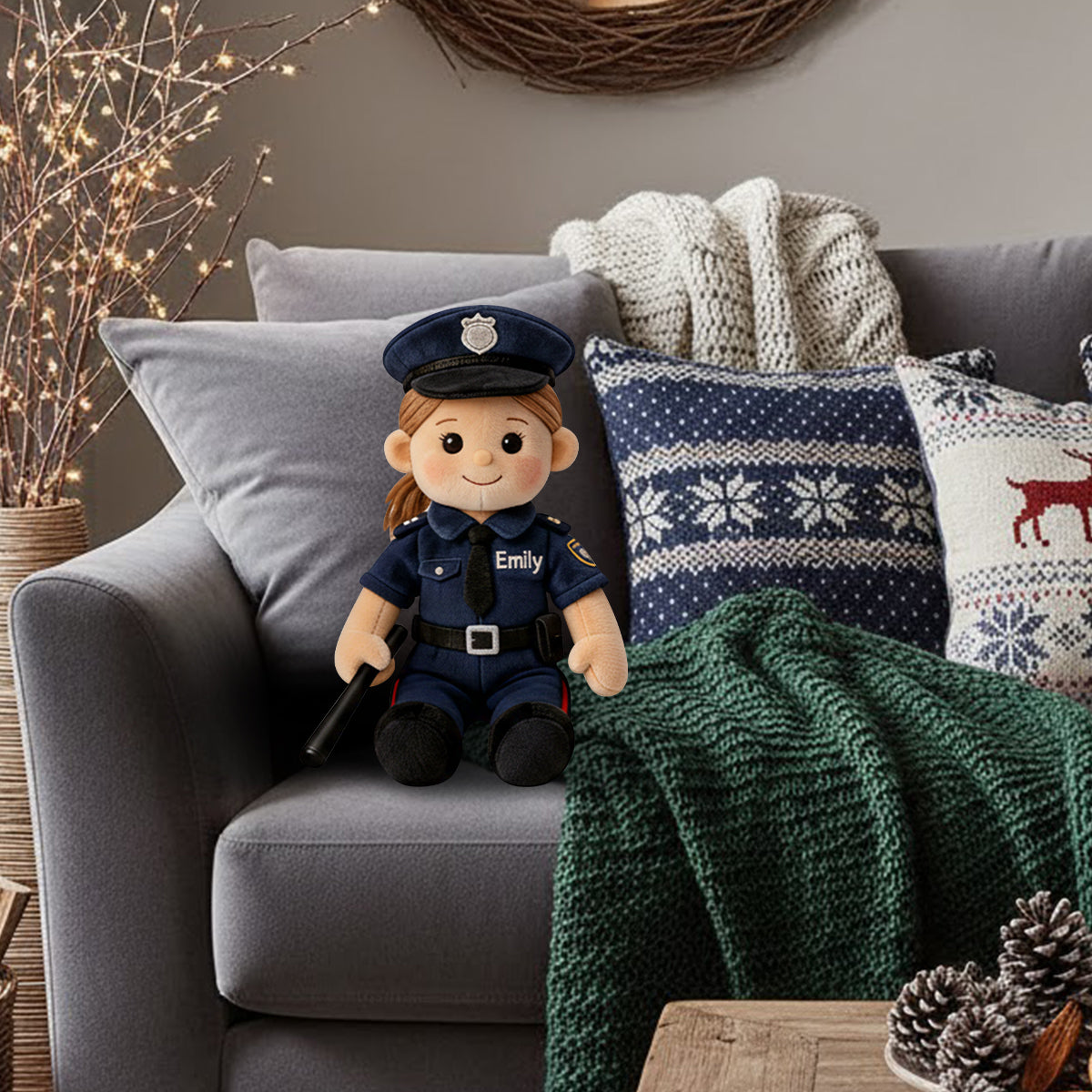 Custom From Any Photo - Personalized Kid Faux Fur Shaped Pillow