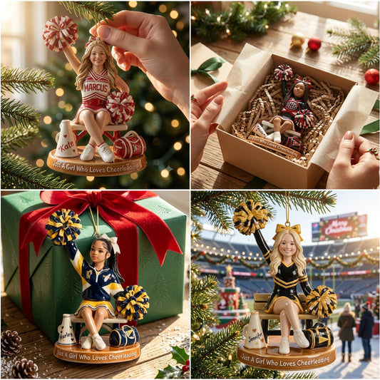 Just A Girl Who Loves Cheerleading - Personalized Cheerleading Premium 3D Ornament