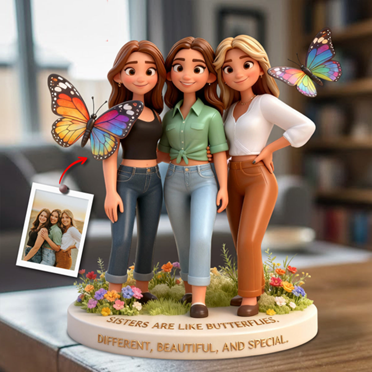 Perfect Gift For Sisters - Personalized Sister Custom Shaped Acrylic Plaque