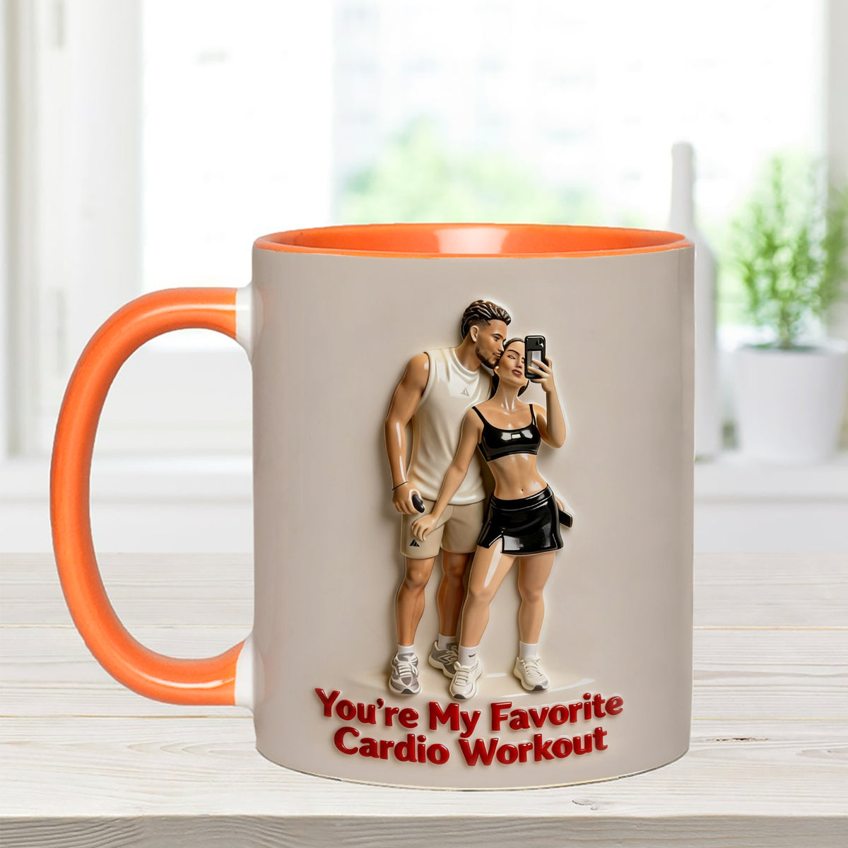 Custom From Any Photo - Personalized Spicy Couple Set Accent Mug with Acrylic Stirrers