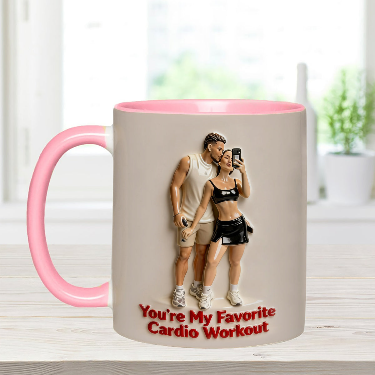 Custom From Any Photo - Personalized Spicy Couple Set Accent Mug with Acrylic Stirrers
