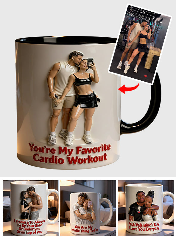 Custom From Any Photo - Personalized Spicy Couple Set Accent Mug with Acrylic Stirrers