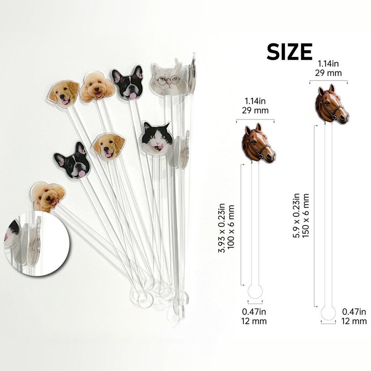 Horse Lover Gift - Personalized Horse Set Accent Mug with Acrylic Stirres