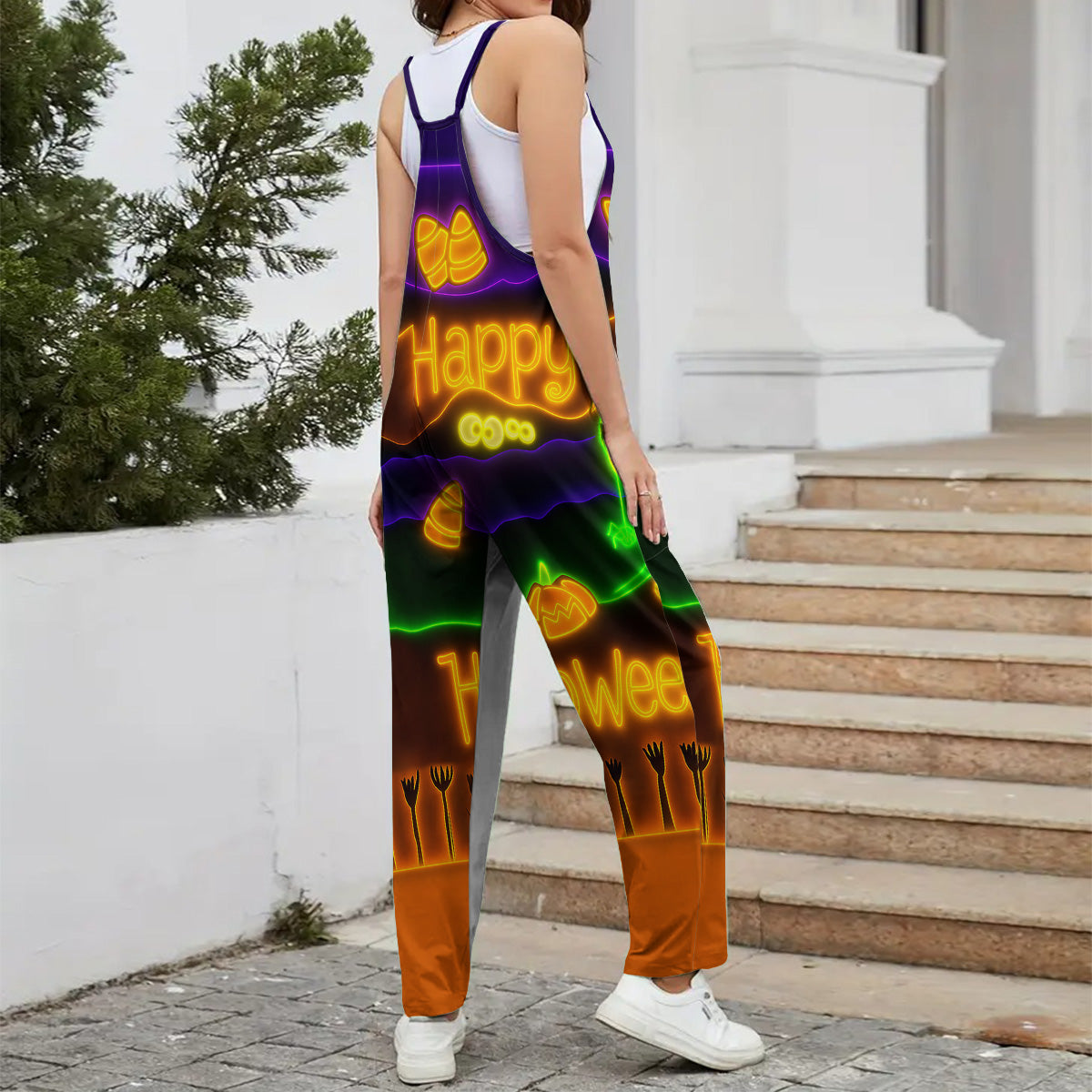 Happy Halloween - Personalized Halloween Loose-Fit Overalls/ Rompers